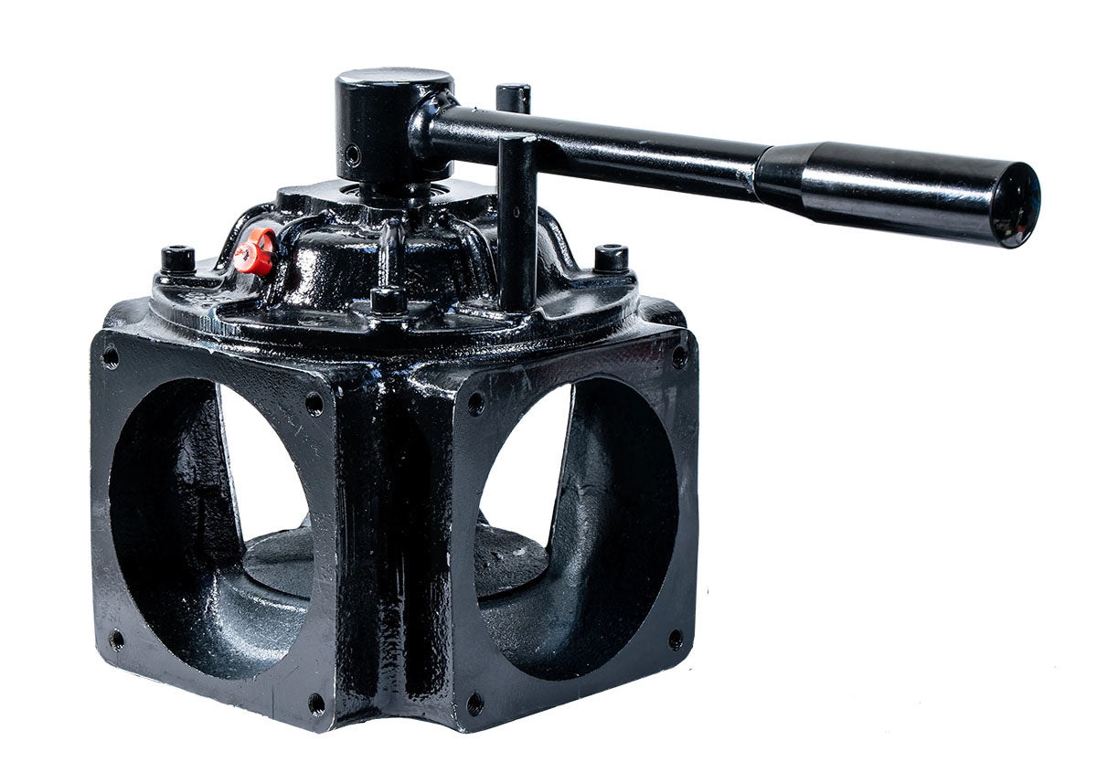 Jurop 4" 4-Way Manual Handle Valve - No Flange
