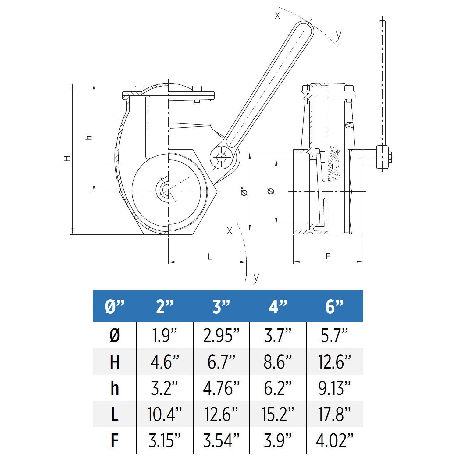 Image of Brass Lever Valve Metaltecnica Zanolo MZ specifications sheet. | Chandler VAC