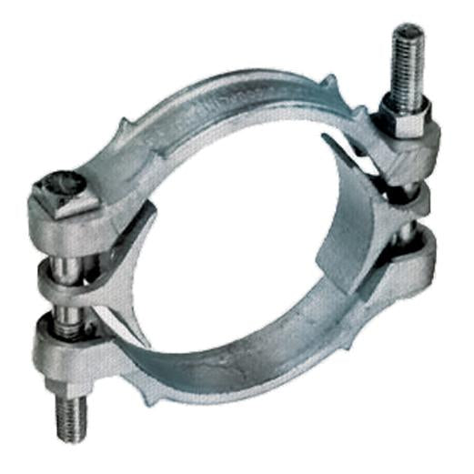 Abrazadera de manguera de hierro dúctil galvanizado de doble perno Gladiator
