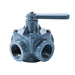 Válvula Jurop de 2" y 4 vías (NPT) con manija