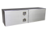 Caja de herramientas para puerta de granero de aluminio liso debajo de la carrocería