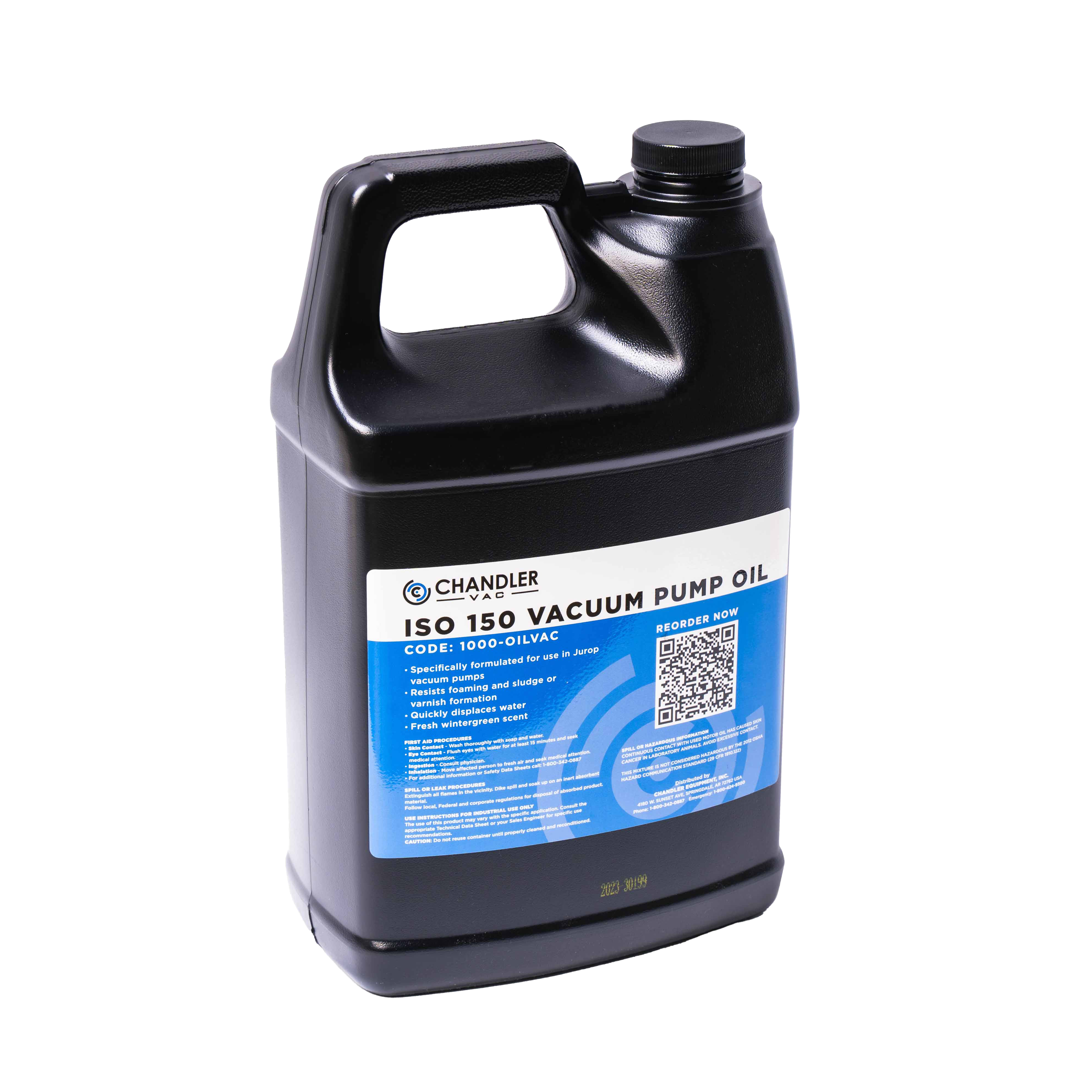 Aceite para bomba de vacío Chandler VAC - ISO 150 - Jarra de 1 galón