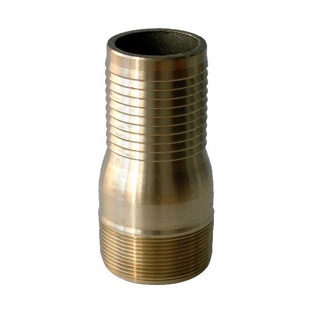 Combination Nipple (KC Nipple) - Male Not Threads x Hose Barb  Available in Zinc Plated, Stainless Steel, & Brass